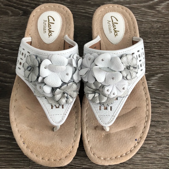 clarks floral sandals